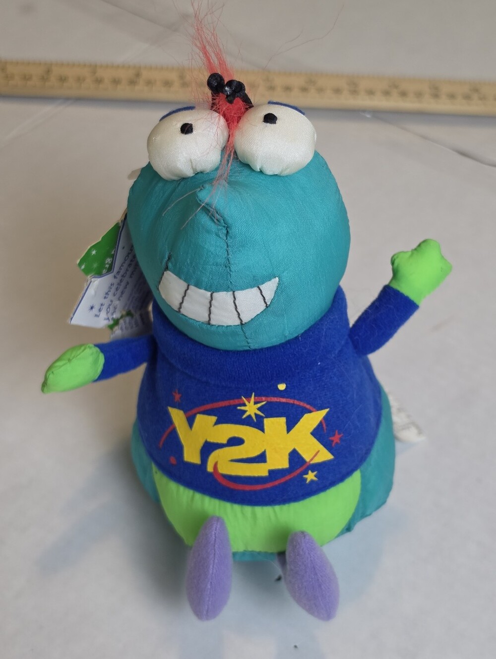 Plush Monster Toy Vintage 2000 Hallmark Crash The Y2K Bug Plush New With Tags